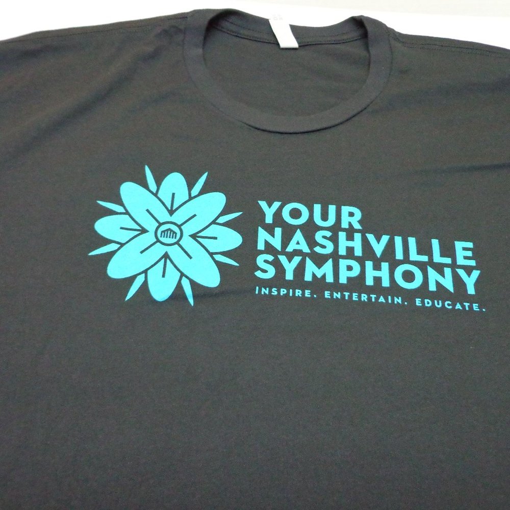 Your Nashville Symphony Serving Music City Black T Shirt  Size 2XL   New    A2